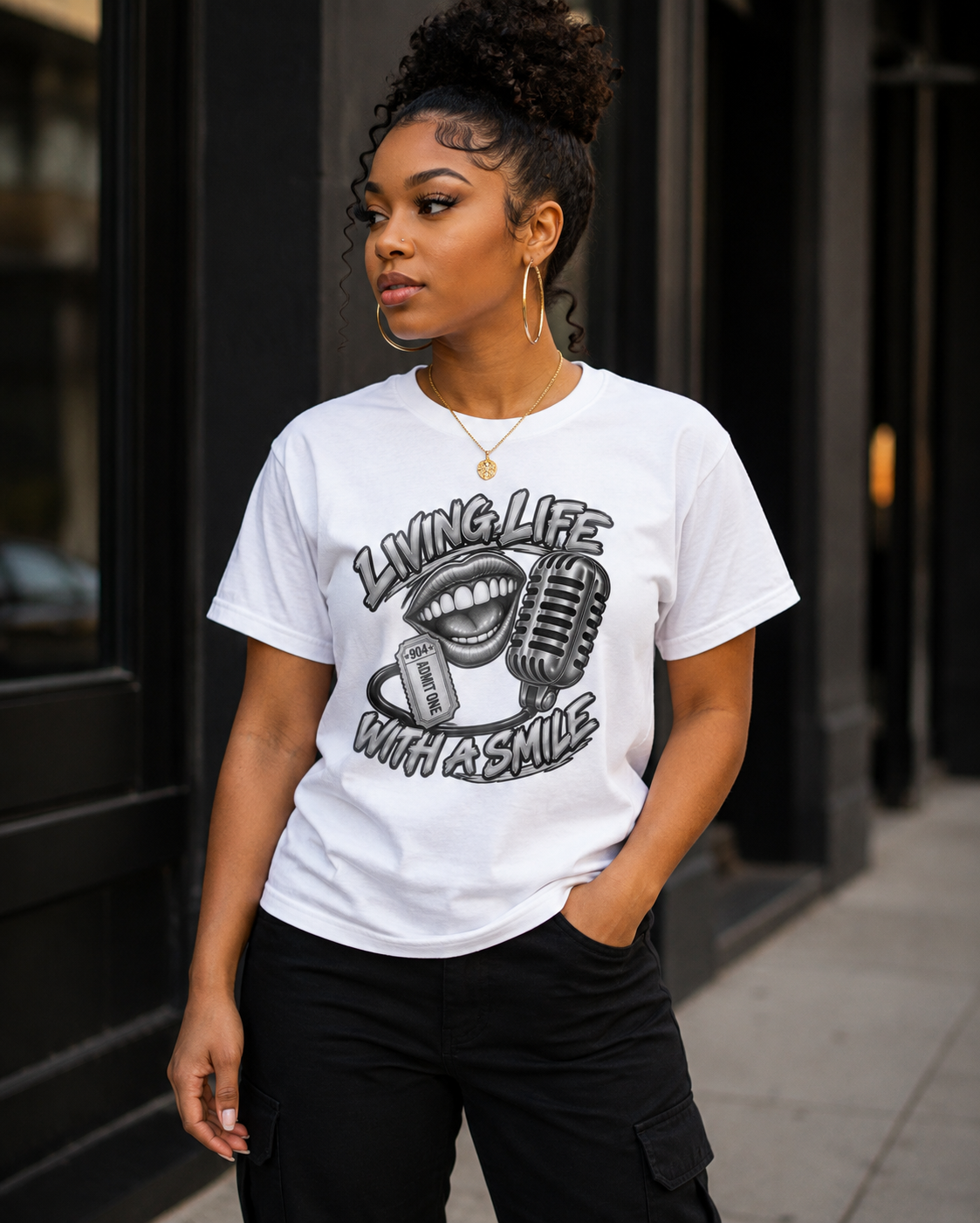 Living Life With a Smile Graphic Tee