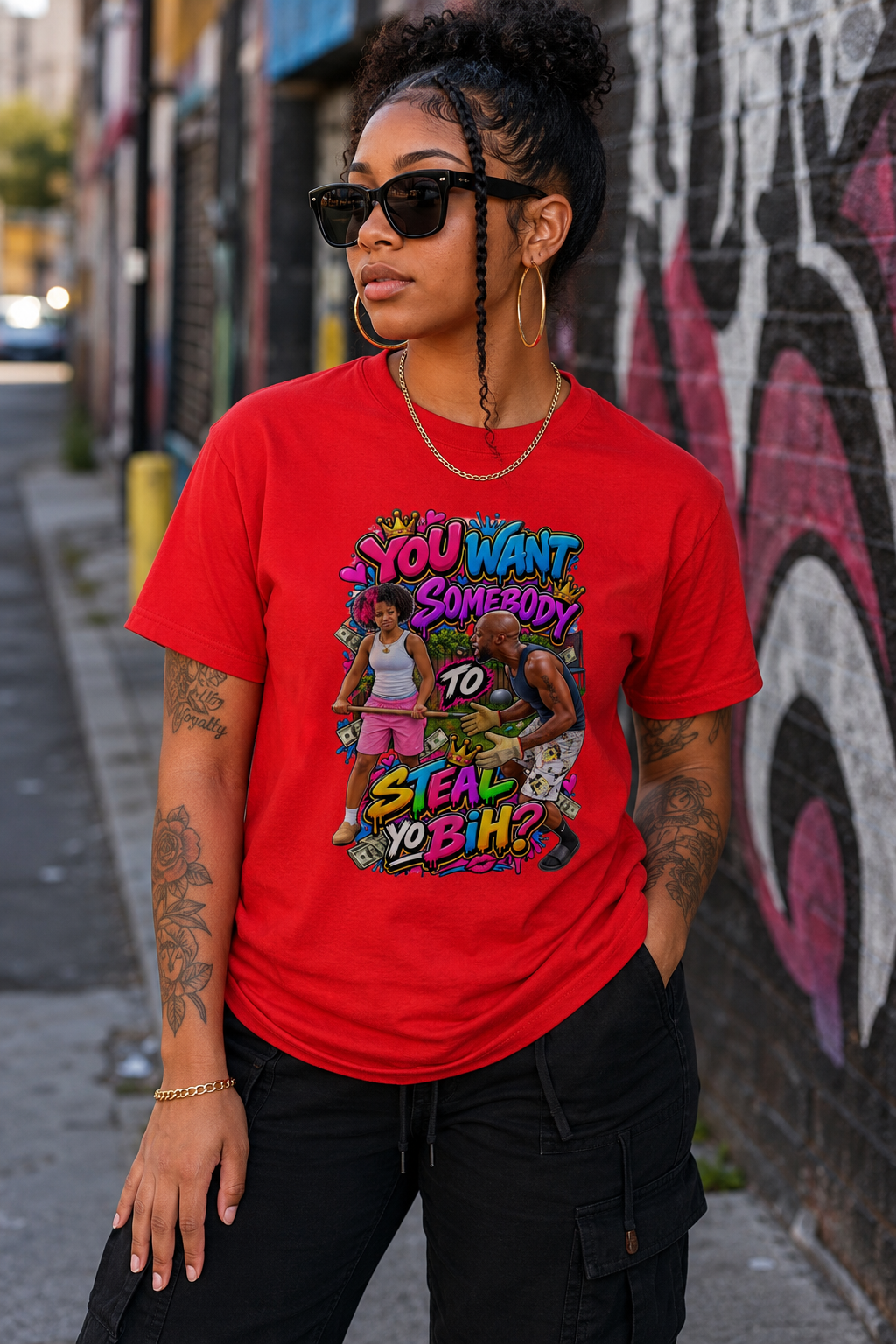 🔥 You Want Somebody to Steal Yo Bih? Graphic Tee